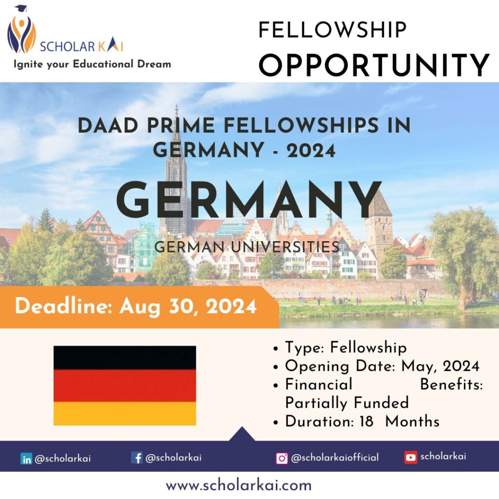 DAAD Prime Fellowships in Germany - 2024 - ScholarKai