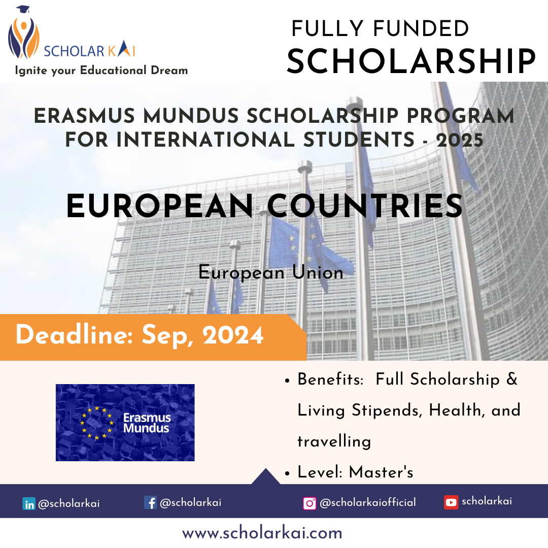 Erasmus Mundus Scholarship Program for International Students 2025