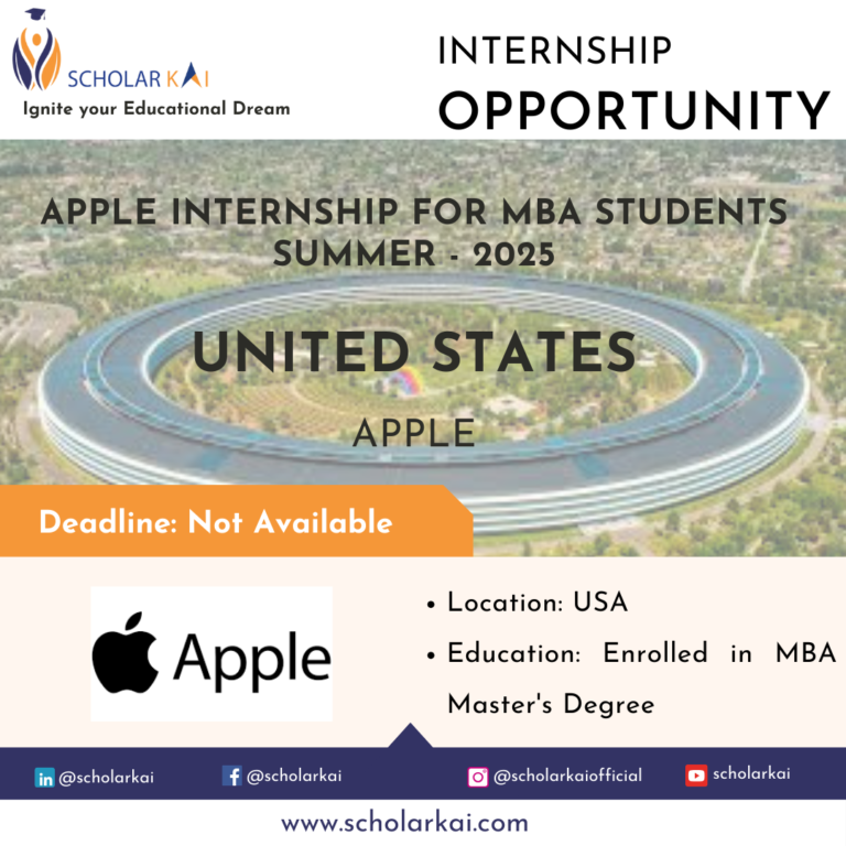 Apple Internship for MBA Students Summer 2025 ScholarKai