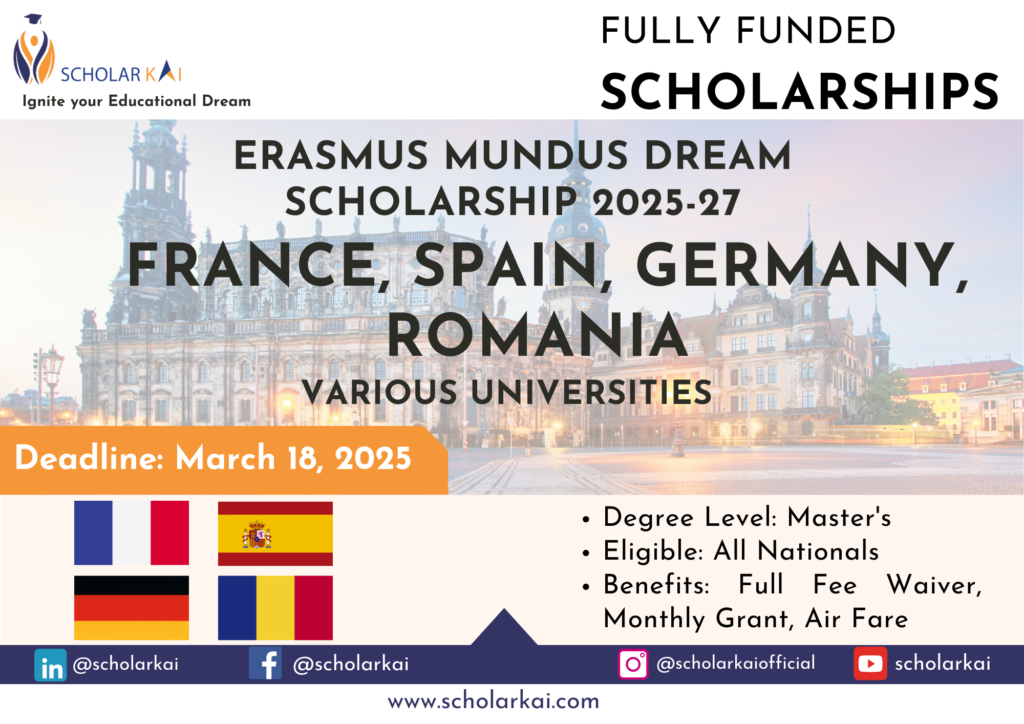 Erasmus Mundus Dream Scholarship