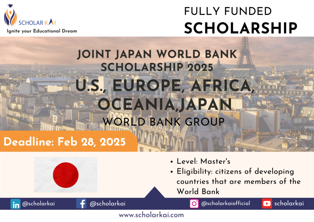 Joint Japan World Bank Scholarship 2025 | Fully Funded